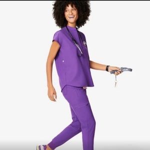 FIGS Limited Edition Ultra Violet Purple Rafaela Scrubs Set: Small Top, MP Pants